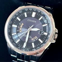 【美品】シチズン/エコドライブ/電波時計/ワールドタイム/CB0011-69Eの画像