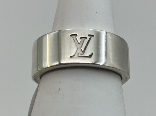 ルイヴィトン　ダミエ・指輪　バーゲダミエ４　内径：18.2ｍｍ(JP 16)(EU56)(US 8)　ＸＳ　Ａｇ９２５　リング　送料無料