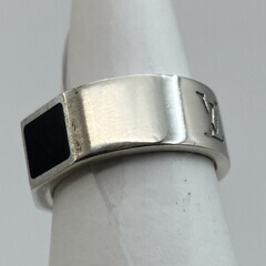 ルイヴィトン　ダミエ・指輪　バーゲダミエ４　内径：18.2ｍｍ(JP 16)(EU56)(US 8)　ＸＳ　Ａｇ９２５　リング　送料無料の画像