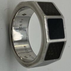 ルイヴィトン　ダミエ・指輪　バーゲダミエ４　内径：18.2ｍｍ(JP 16)(EU56)(US 8)　ＸＳ　Ａｇ９２５　リング　送料無料の画像