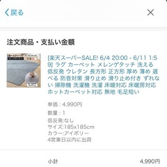 LOWYA ラグ　アイボリーの画像