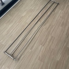 伸縮 竿掛け バスタオルハンガー