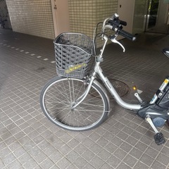 【前後新品タイヤ！】電動自転車　26インチ　パナソニック　8.9ahバッテリー　ビビTX BE-ELTX63 シルバー　前後新品タイヤ交換済み！2の画像