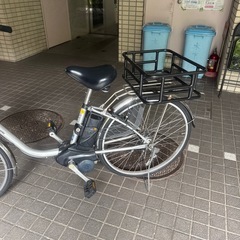 【前後新品タイヤ！】電動自転車　26インチ　パナソニック　8.9ahバッテリー　ビビTX BE-ELTX63 シルバー　前後新品タイヤ交換済み！2の画像