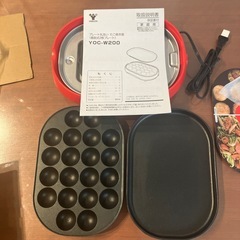 【お得】ホットプレート　たこ焼き機　取り外し　清潔　山善　取説　タコパ　焼肉の画像