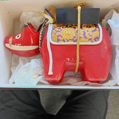 千両赤べこ　会津張り子　 郷土玩具　赤べこ　千両べこ　商売繁盛　　の画像