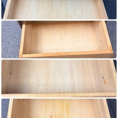 カリモク　使いやすく頑丈な木製3段引き出しラックの画像
