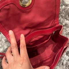 差し色に　赤　COACH コーチ ショルダーバッグ ハンドバッグ　斜めがけ　ポーチの画像