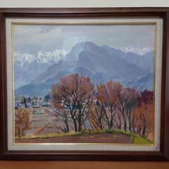 油彩　赤羽忠親「有明山」の画像