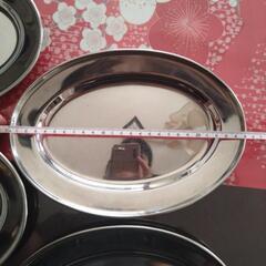 値下げシルバーのカレー皿の画像