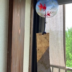 ガラス風鈴　工芸品　金魚の模様　の画像