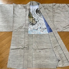値下げ！美品 未使用 男性 着物 アンサンブル 羽織 羽織紐 龍 の画像