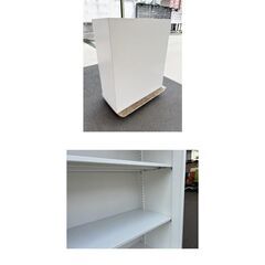 オープン書庫３段　ホワイト　キャビネット　F-HA-306-0707A「オフィス家具のワンツーマート」の画像
