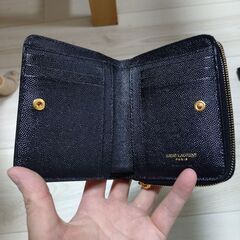 SAINT LAURENT ブラック 二つ折り財布の画像