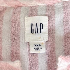 GAP❤ チュニック　肩フリルデザイン　胸元編み上げ　ストライプ柄　トップスの画像