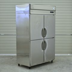 ≪zyt2317ジ≫ 福島工業 業務用冷蔵庫 URN-120RM6 縦型4ドア 幅120cm 2016年製造 AC100V 簡易冷却確認済 現状品 中古厨房機器/宮城県仙台市 70626-03の画像