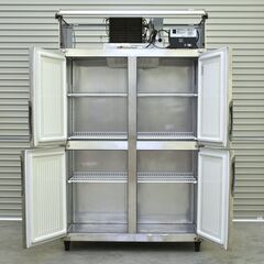 ≪zyt2317ジ≫ 福島工業 業務用冷蔵庫 URN-120RM6 縦型4ドア 幅120cm 2016年製造 AC100V 簡易冷却確認済 現状品 中古厨房機器/宮城県仙台市 70626-03の画像