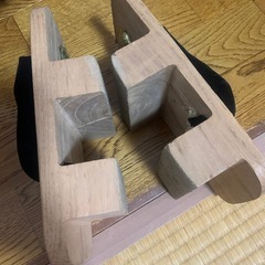 本日限定 メンズ下駄　桐下駄　白木台四角　23.5cm 男物下駄　ユーズド　キズありの画像