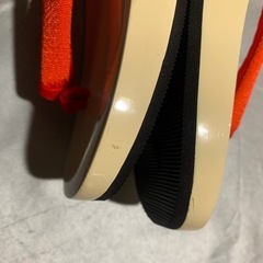 本日限定 新品　高級桐下駄　レディス下駄　単品　アイボリーひまわりの画像