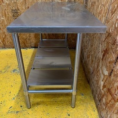 a(7363) ステンレス作業台 W1200D600H800 ステンレス台 作業台 厨房 業務用 店舗用 飲食店 直接引き取りも歓迎 大阪 中古 a(7363) ステンレス作業台 W1200D600H800 ステンレス台 作業台 厨房