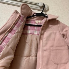 キムラタン　ビケットクラブ　コート　90 ピンク　チェックの画像