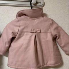 キムラタン　ビケットクラブ　コート　90 ピンク　チェックの画像