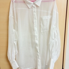透け感ホワイトシャツ　XL sizeの画像