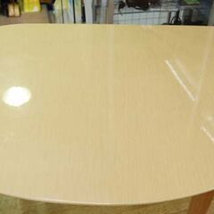 萩原家具本店 ダイニングテーブル 幅145×奥行90×高さ70cm ナチュラル系 ビーンズ型 食卓テーブル 札幌市 清田区 平岡の画像