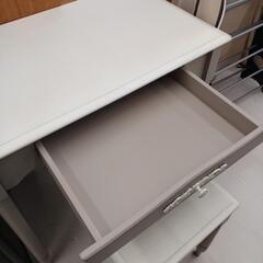★ジモティー割あり★アウトレットデスクスツールセット　BE-003　WH　高さ(H)70×幅 (W)75× 奥行(D)45(cm)の画像