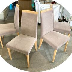 ∞ 大特価！ ダイニングチェア4脚セット 布張り 座面破れなし ...