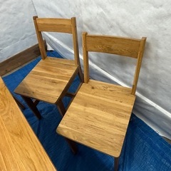 【バナナ苫小牧】 Metnoa-Table メットノアテーブル ダイニングテーブルセット イス2脚&ダイニングベンチ 木目調 状態良好！ の画像