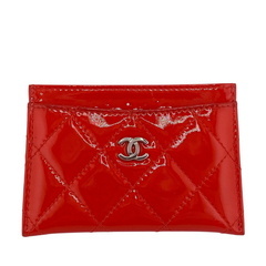 シャネル CHANEL カードケース マトラッセ ココマーク カードケース レッドの画像