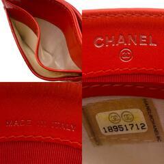 シャネル CHANEL カードケース マトラッセ ココマーク カードケース レッドの画像