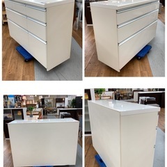 ジモティー限定価格！S774 ⭐ Pamouna パモウナ キッチンカウンター 引き出し全てソフトクローズ搭載 幅120cm USED の画像