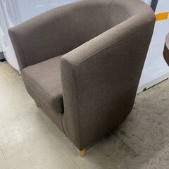 一人掛けソファ　No.4005　ブラウン　ファブリックソファ　【リサイクルショップどりーむ荒田店】の画像