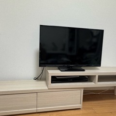 ※取引中※ニトリ 奥行き30cmの薄型伸長式テレビ台 (幅105...