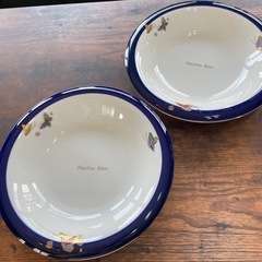 パピロンレーブのカレー皿 2枚セット（洋風デザイン）の画像