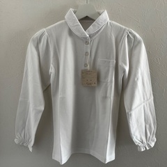 【新品・未使用】ガーリーな長袖ポロシャツ（女児用）