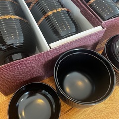 【未使用・長期保管品】気質 縄文結び ロクロ小吸椀 10客セットの画像