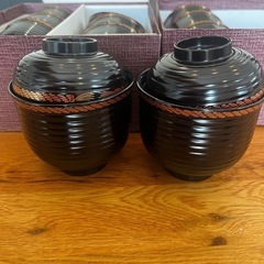 【未使用・長期保管品】気質 縄文結び ロクロ小吸椀 10客セットの画像