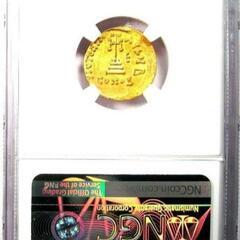 NGC 鑑定済 古代ローマ ビザンチン ビザンツ帝国 コンスタンスII ソリッドス 4/5 4/5 金貨 コイン 古銭  美術品  資産          の画像