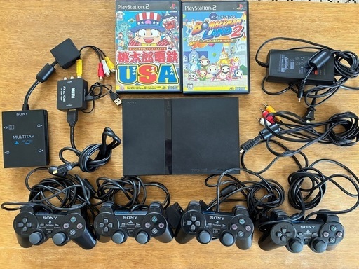 【すぐ遊べるセット】 PS2 SCPH-70000 ソフト2本　マルチタップ