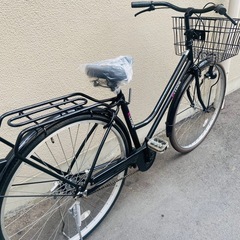 27インチのレトロ風中古自転車。あちこち新品部品使用で長持ち。防犯登録も込みの料金なので、譲渡証明とか抹消手続き、自転車屋さんに行って防犯登録とかの手間なく乗れますの画像