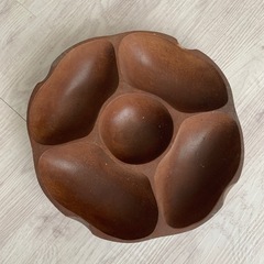 【昭和レトロ】木製菓子皿の画像