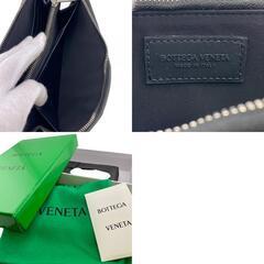 ボッテガヴェネタ BOTTEGAVENETA 長財布 マキシイントレチャート カセット ジップアラウンドウォレット ブラックの画像