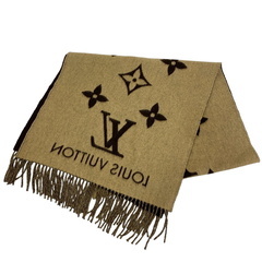 ルイヴィトン LOUIS VUITTON マフラー モノグラム エシャルプ レイキャビック M71041 ブラウンの画像