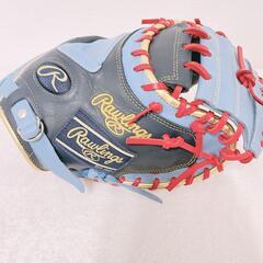 即戦力❣️ 型付き 美品 キャッチャーミット 右投げ 革 オリジナル かっこいいの画像