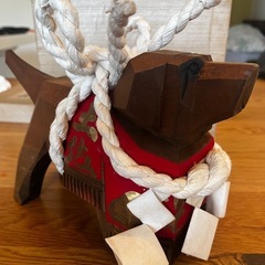 【希少品】土佐闘犬 木彫り 郷土玩具 の画像