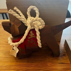 【希少品】土佐闘犬 木彫り 郷土玩具 の画像