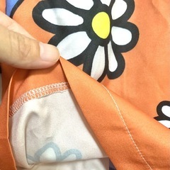 ★ オレンジ 花柄 パンツ 未使用 ★の画像